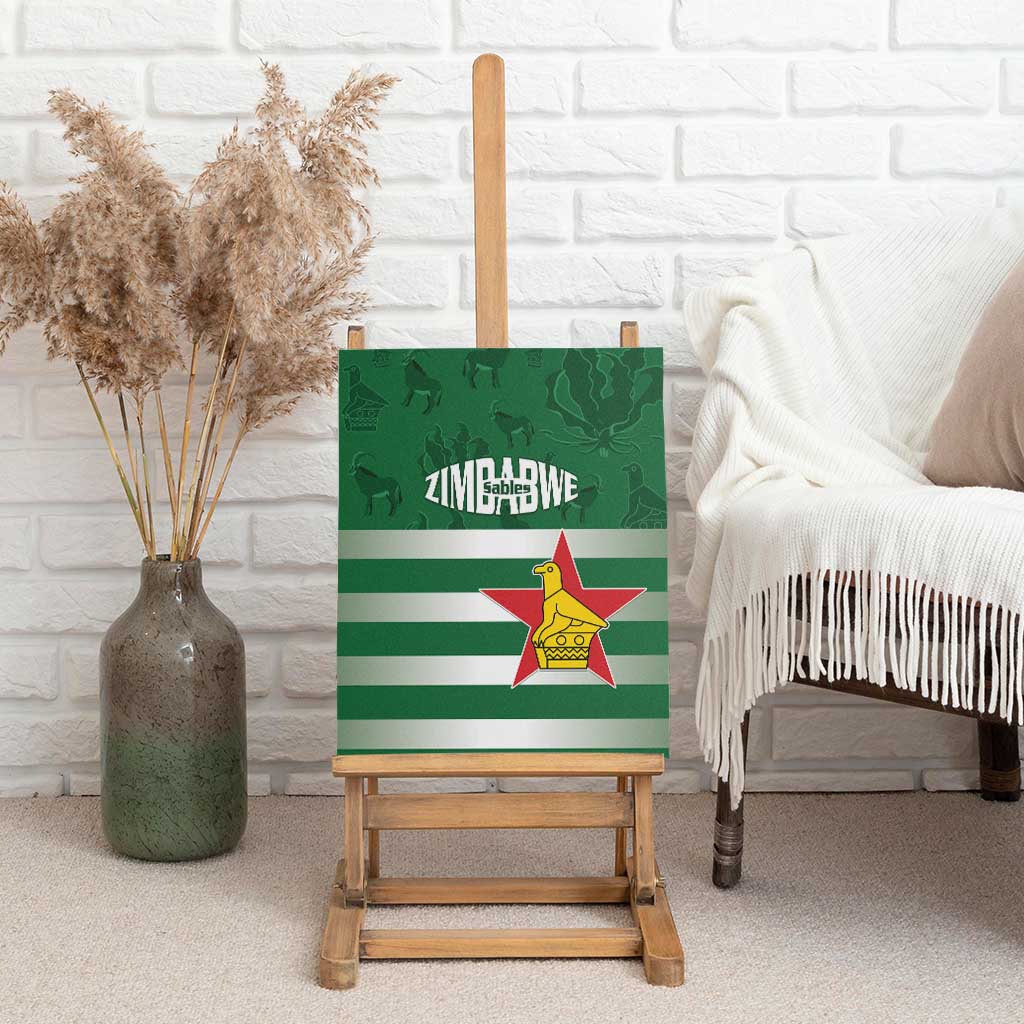 Rugby Zimbabwe Canvas Wall Art Go Champions Sables - African Pride