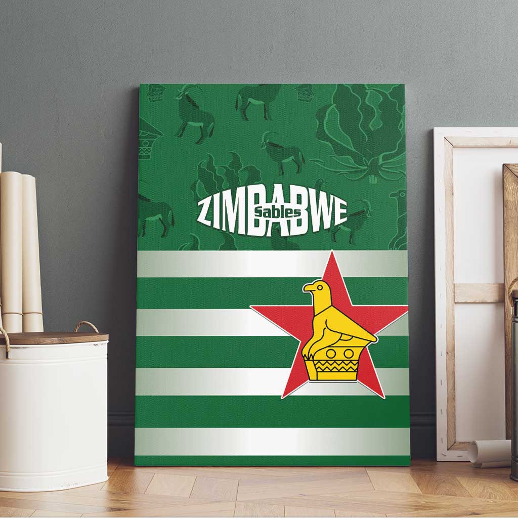 Rugby Zimbabwe Canvas Wall Art Go Champions Sables - African Pride