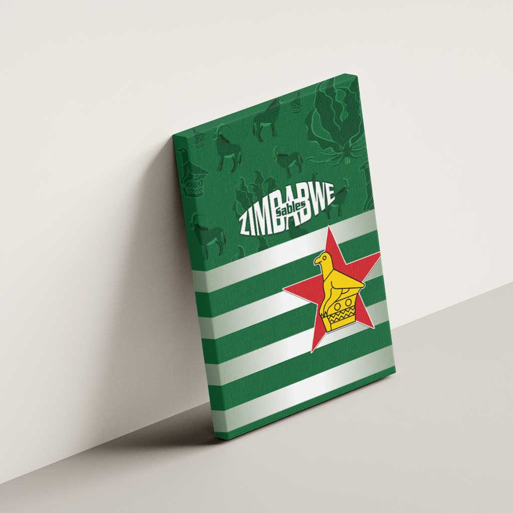 Rugby Zimbabwe Canvas Wall Art Go Champions Sables - African Pride