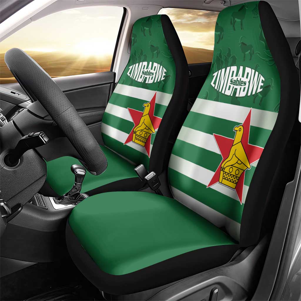 Rugby Zimbabwe Car Seat Cover Go Champions Sables - African Pride