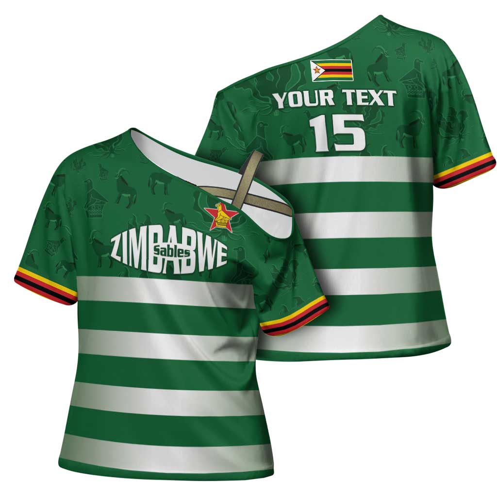 Rugby Zimbabwe Custom Cross Shoulder Shirt Go Champions Sables