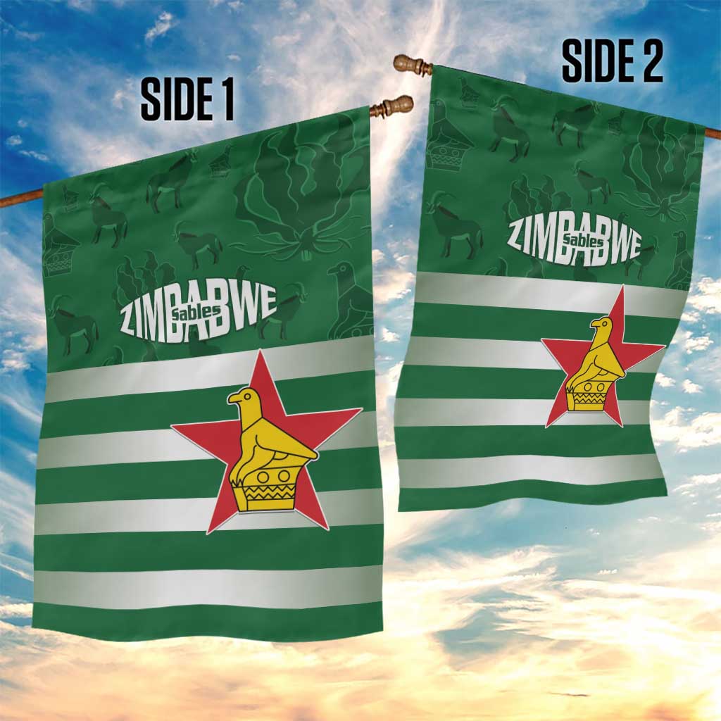 Rugby Zimbabwe Garden Flag Go Champions Sables - African Pride