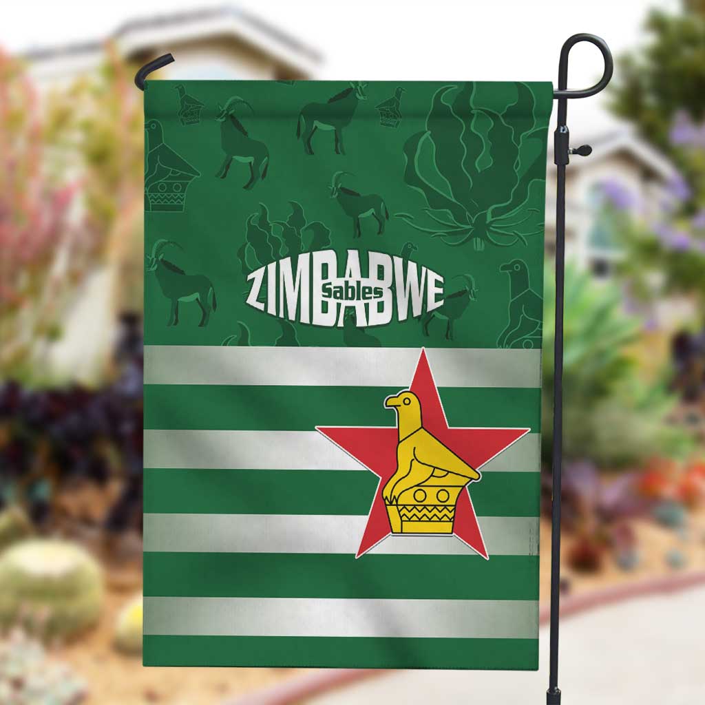 Rugby Zimbabwe Garden Flag Go Champions Sables - African Pride