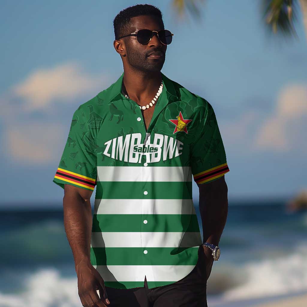 Rugby Zimbabwe Custom Hawaiian Shirt Go Champions Sables - African Pride