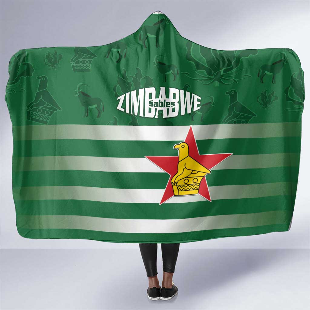 Rugby Zimbabwe Hooded Blanket Go Champions Sables - African Pride