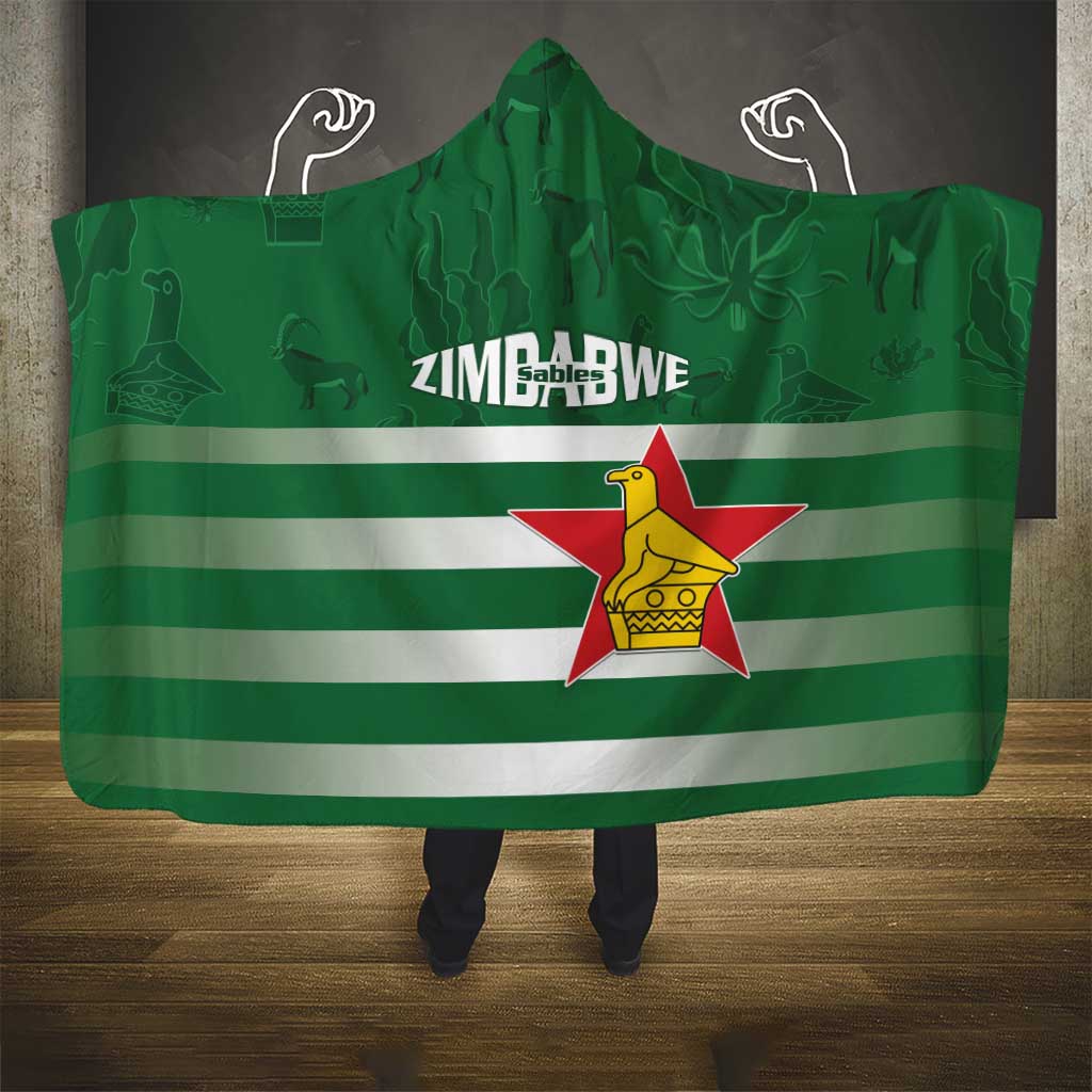 Rugby Zimbabwe Hooded Blanket Go Champions Sables - African Pride