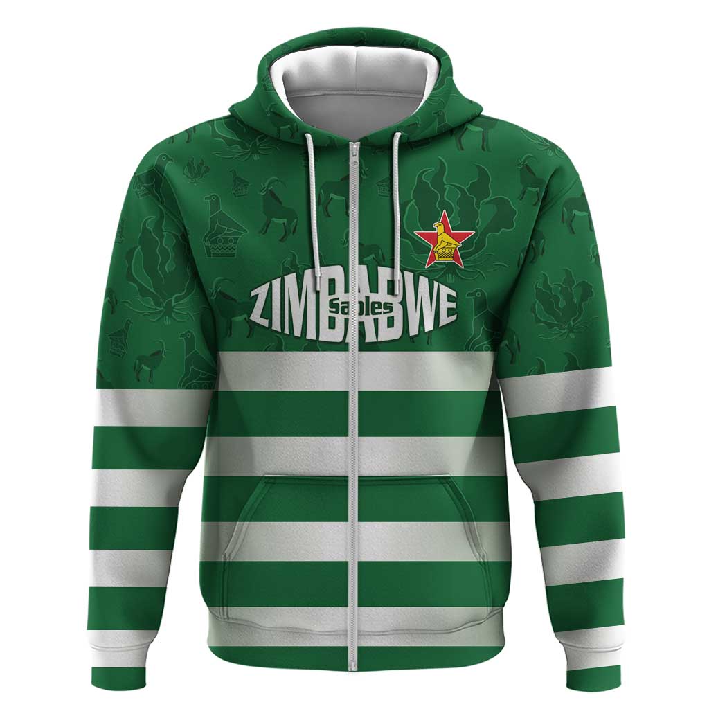 Rugby Zimbabwe Custom Hoodie Go Champions Sables - African Pride