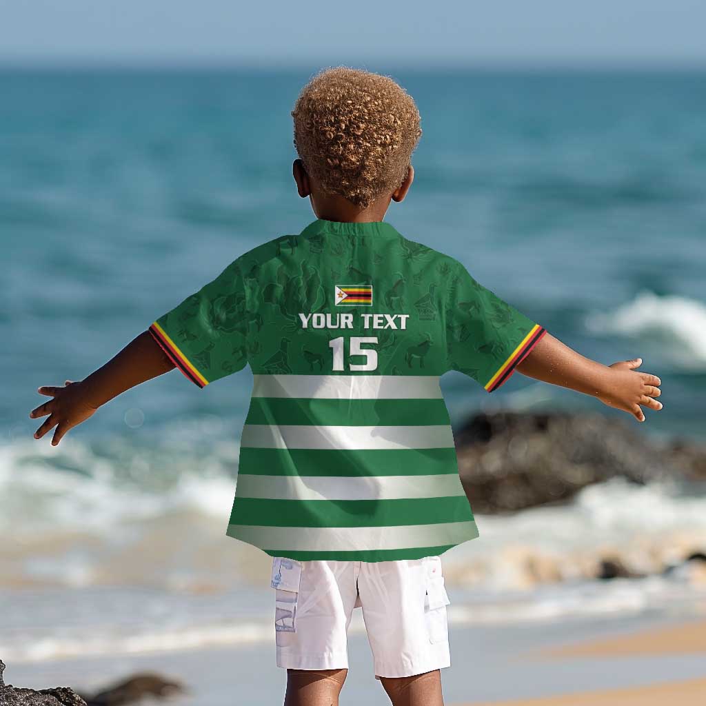 Rugby Zimbabwe Custom Kid Hawaiian Shirt Go Champions Sables - African Pride