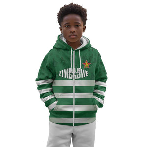 Rugby Zimbabwe Custom Kid Hoodie Go Champions Sables - African Pride