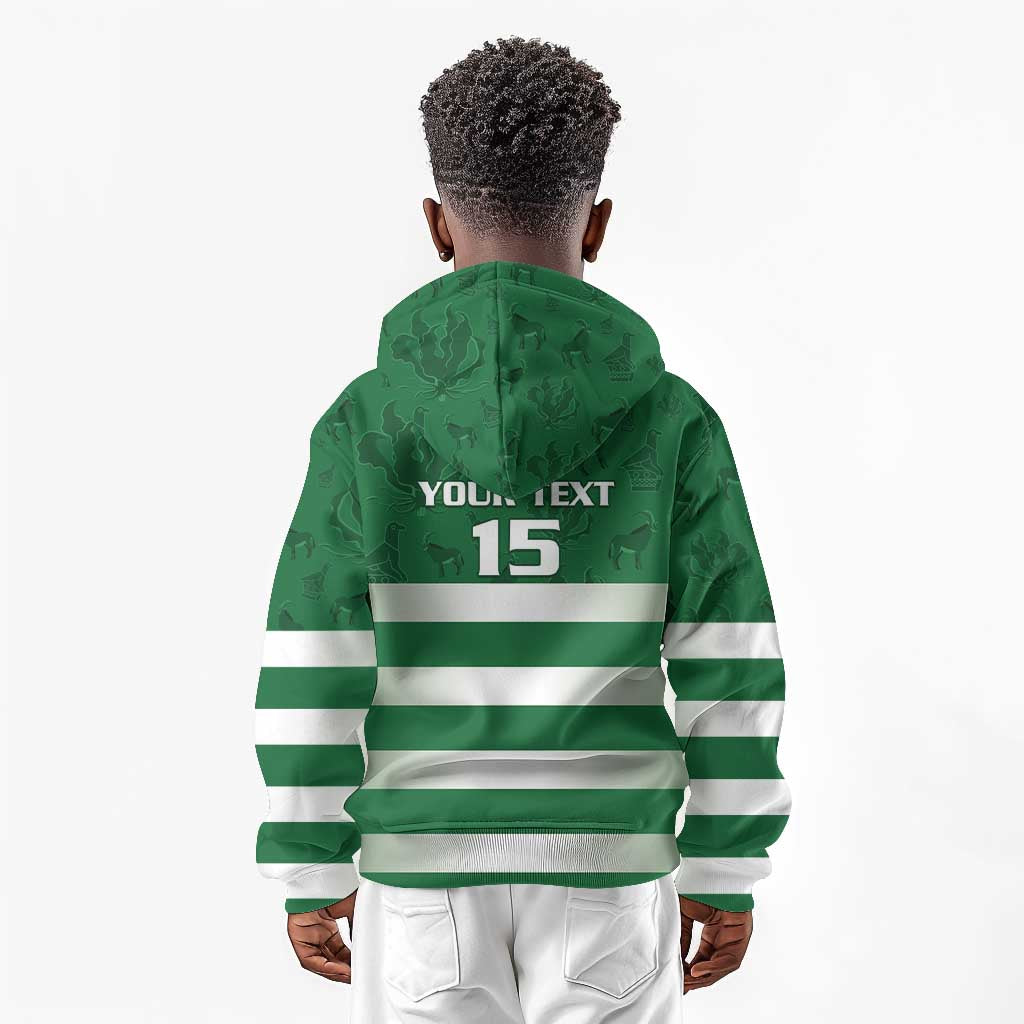Rugby Zimbabwe Custom Kid Hoodie Go Champions Sables - African Pride