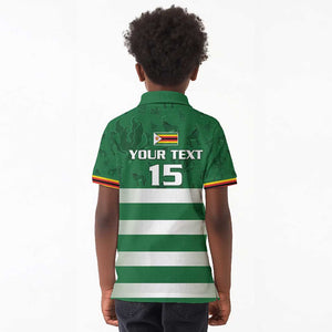 Rugby Zimbabwe Custom Kid Polo Shirt Go Champions Sables - African Pride