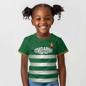 Rugby Zimbabwe Custom Kid T shirt Go Champions Sables - African Pride