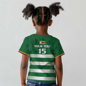 Rugby Zimbabwe Custom Kid T shirt Go Champions Sables - African Pride