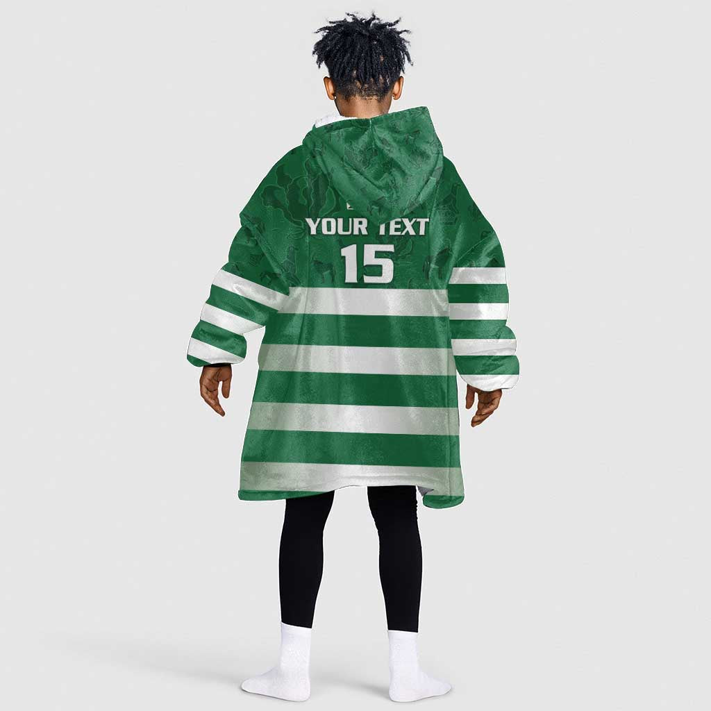 Rugby Zimbabwe Custom Kid Wearable Blanket Hoodie Go Champions Sables - African Pride