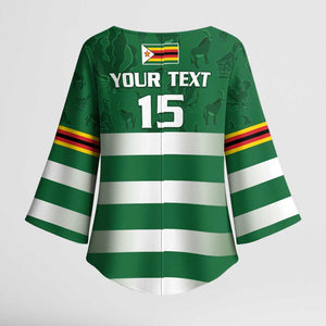 Rugby Zimbabwe Custom Kimono Sleeve Blouse Go Champions Sables