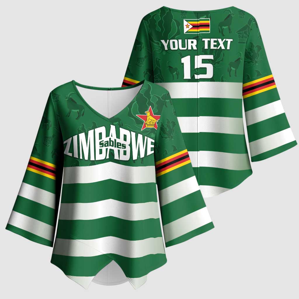 Rugby Zimbabwe Custom Kimono Sleeve Blouse Go Champions Sables