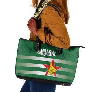 Rugby Zimbabwe Leather Tote Bag Go Champions Sables - African Pride