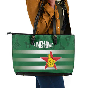 Rugby Zimbabwe Leather Tote Bag Go Champions Sables - African Pride