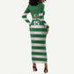 Rugby Zimbabwe Custom Long Sleeve Bodycon Dress Go Champions Sables - African Pride