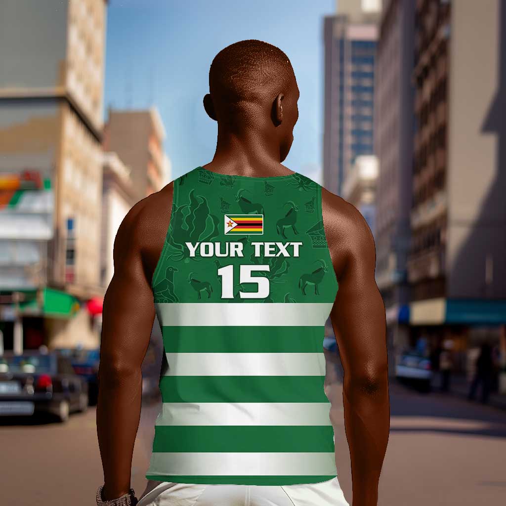 Rugby Zimbabwe Custom Men Tank Top Go Champions Sables - African Pride