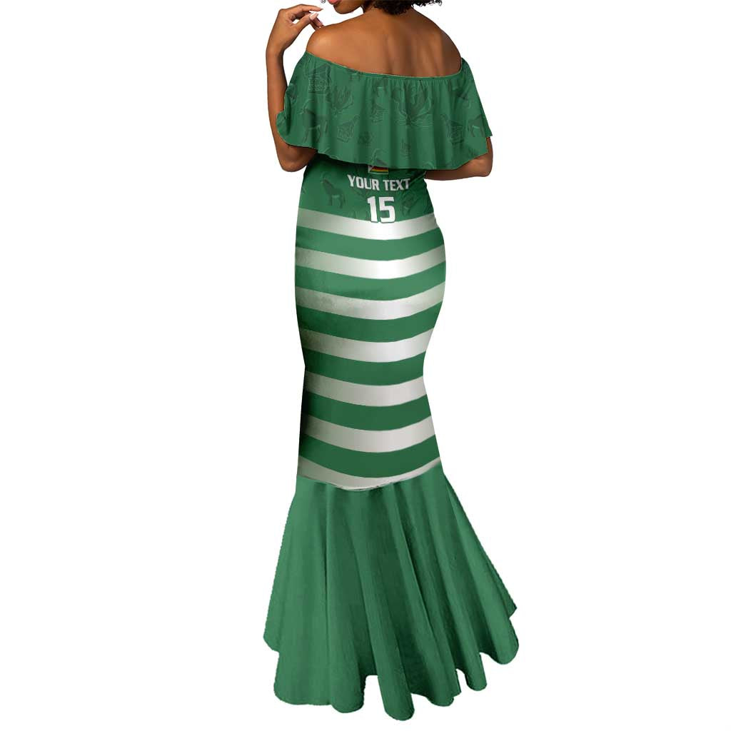 Rugby Zimbabwe Custom Mermaid Dress Go Champions Sables - African Pride