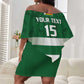 Rugby Zimbabwe Custom Off Shoulder Short Dress Go Champions Sables - African Pride