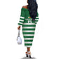 Rugby Zimbabwe Custom Off The Shoulder Long Sleeve Dress Go Champions Sables - African Pride