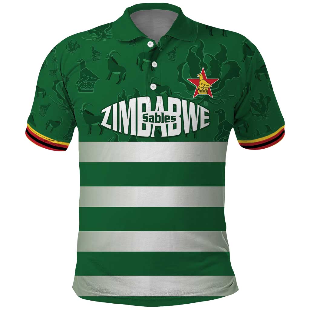 Rugby Zimbabwe Custom Polo Shirt Go Champions Sables - African Pride