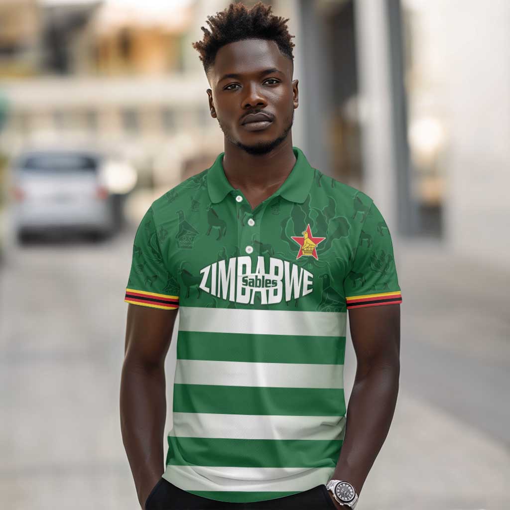 Rugby Zimbabwe Custom Polo Shirt Go Champions Sables - African Pride