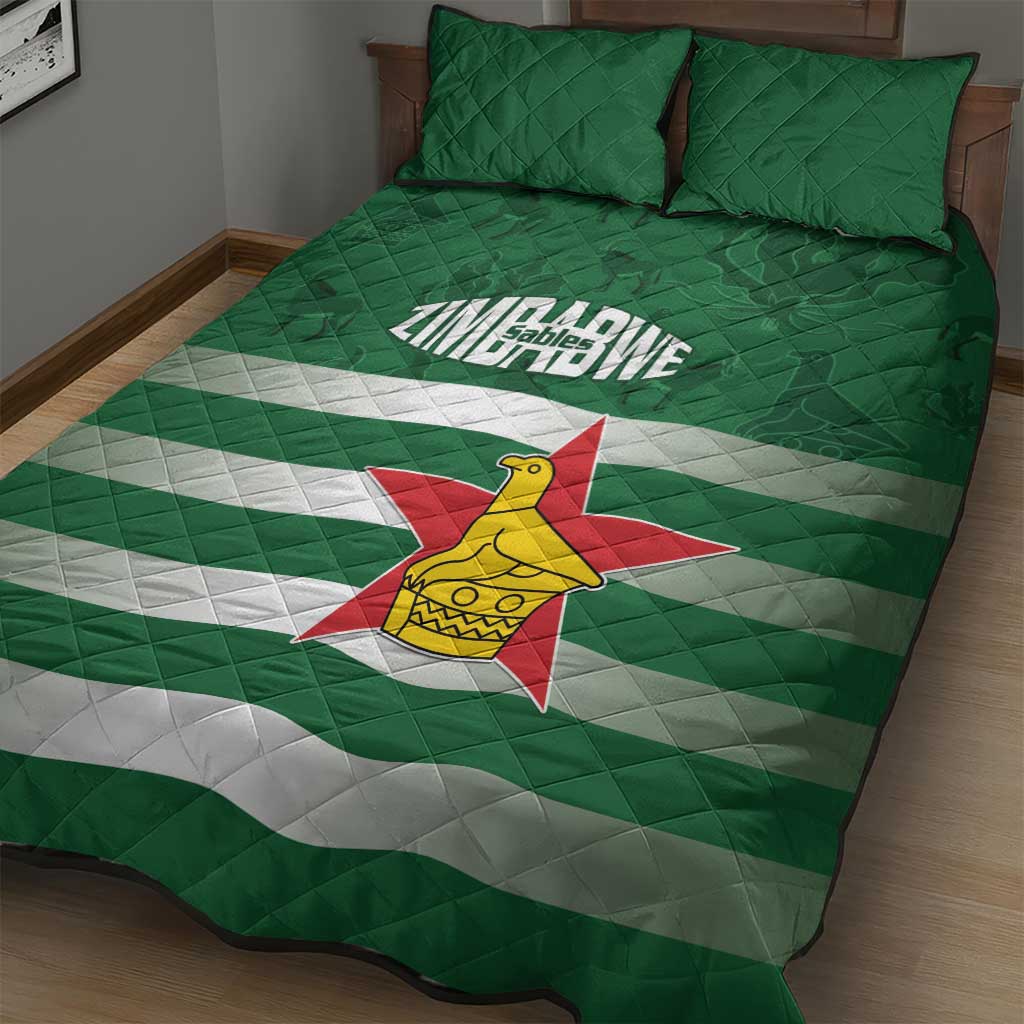 Rugby Zimbabwe Quilt Bed Set Go Champions Sables - African Pride