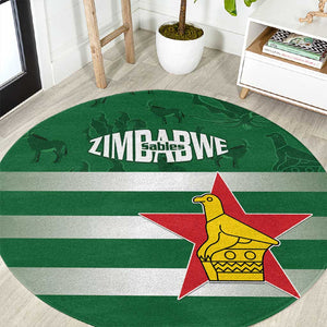 Rugby Zimbabwe Round Carpet Go Champions Sables - African Pride