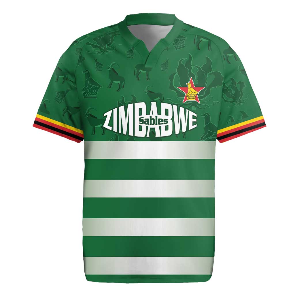 Rugby Zimbabwe Custom Rugby Jersey Go Champions Sables - African Pride