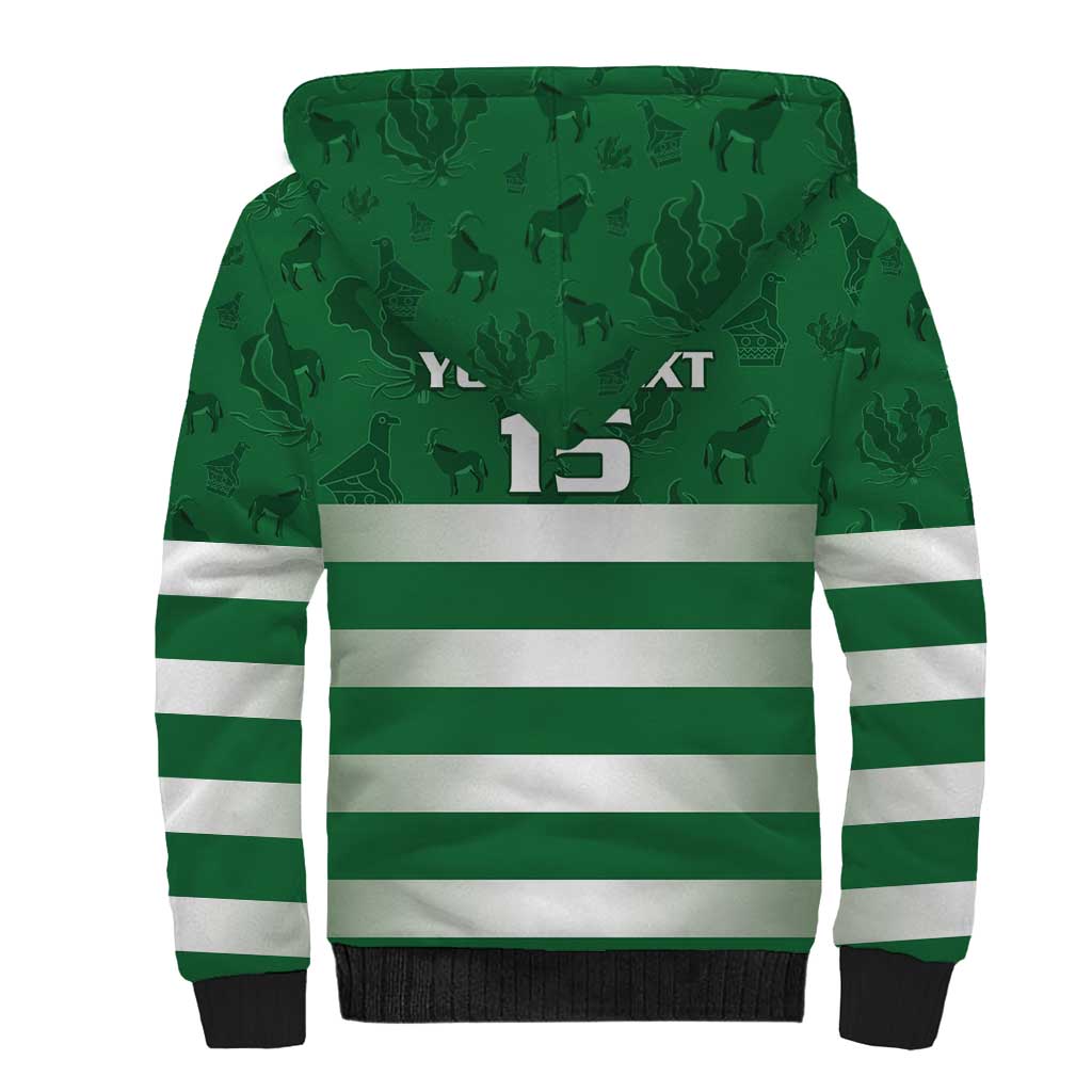 Rugby Zimbabwe Custom Sherpa Hoodie Go Champions Sables - African Pride