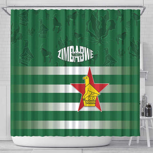 Rugby Zimbabwe Shower Curtain Go Champions Sables - African Pride