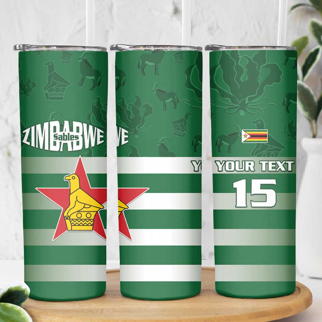 Rugby Zimbabwe Custom Skinny Tumbler Go Champions Sables - African Pride