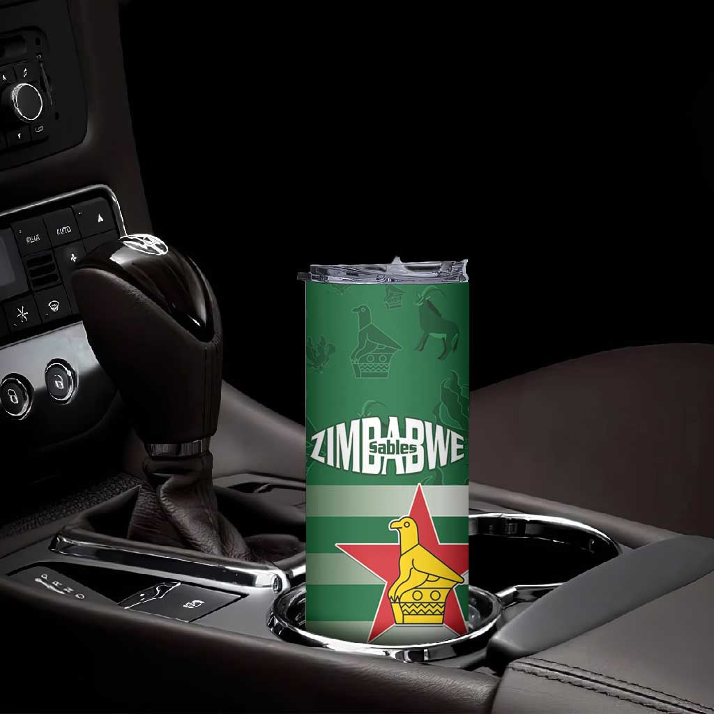Rugby Zimbabwe Custom Skinny Tumbler Go Champions Sables - African Pride