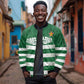 Rugby Zimbabwe Custom Sleeve Zip Bomber Jacket Go Champions Sables - African Pride