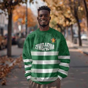 Rugby Zimbabwe Custom Sweatshirt Go Champions Sables - African Pride