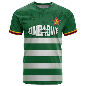 Rugby Zimbabwe Custom T shirt Go Champions Sables - African Pride