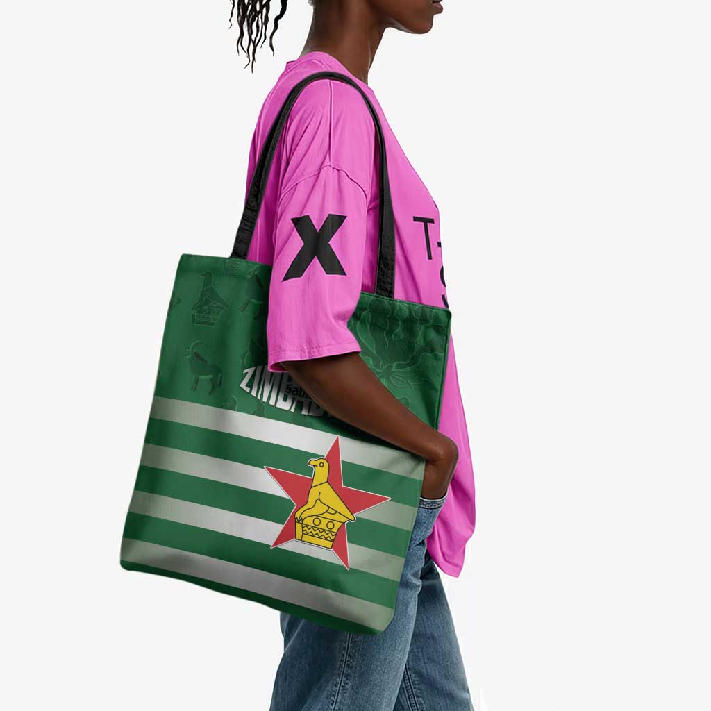 Rugby Zimbabwe Custom Tote Bag Go Champions Sables