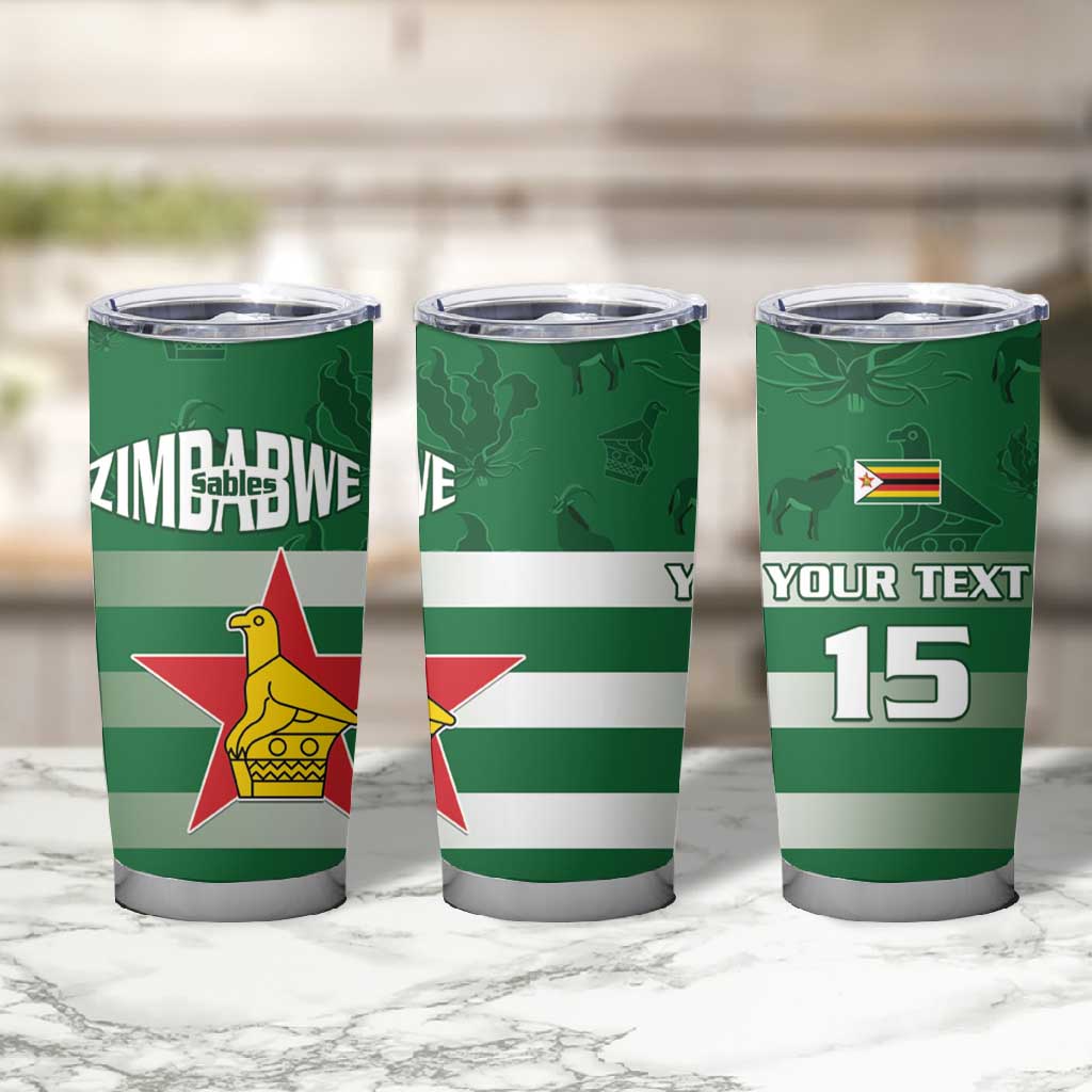 Rugby Zimbabwe Custom Tumbler Cup Go Champions Sables - African Pride
