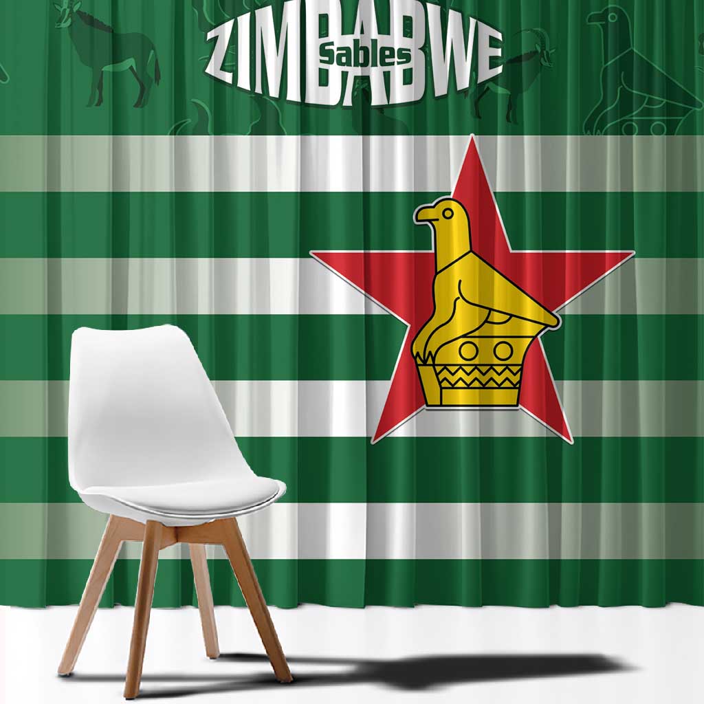 Rugby Zimbabwe Window Curtain Go Champions Sables - African Pride