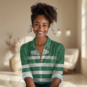 Rugby Zimbabwe Custom Women Casual Shirt Go Champions Sables - African Pride