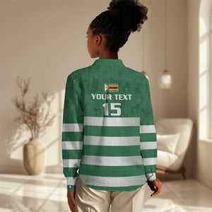 Rugby Zimbabwe Custom Women Casual Shirt Go Champions Sables - African Pride
