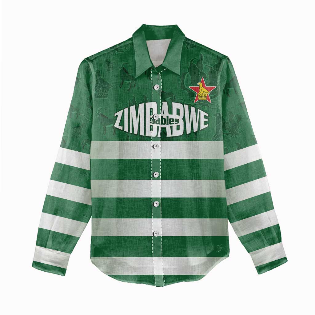 Rugby Zimbabwe Custom Women Casual Shirt Go Champions Sables - African Pride