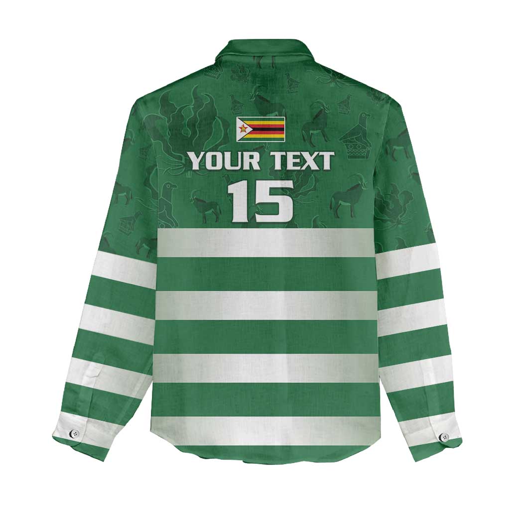 Rugby Zimbabwe Custom Women Casual Shirt Go Champions Sables - African Pride