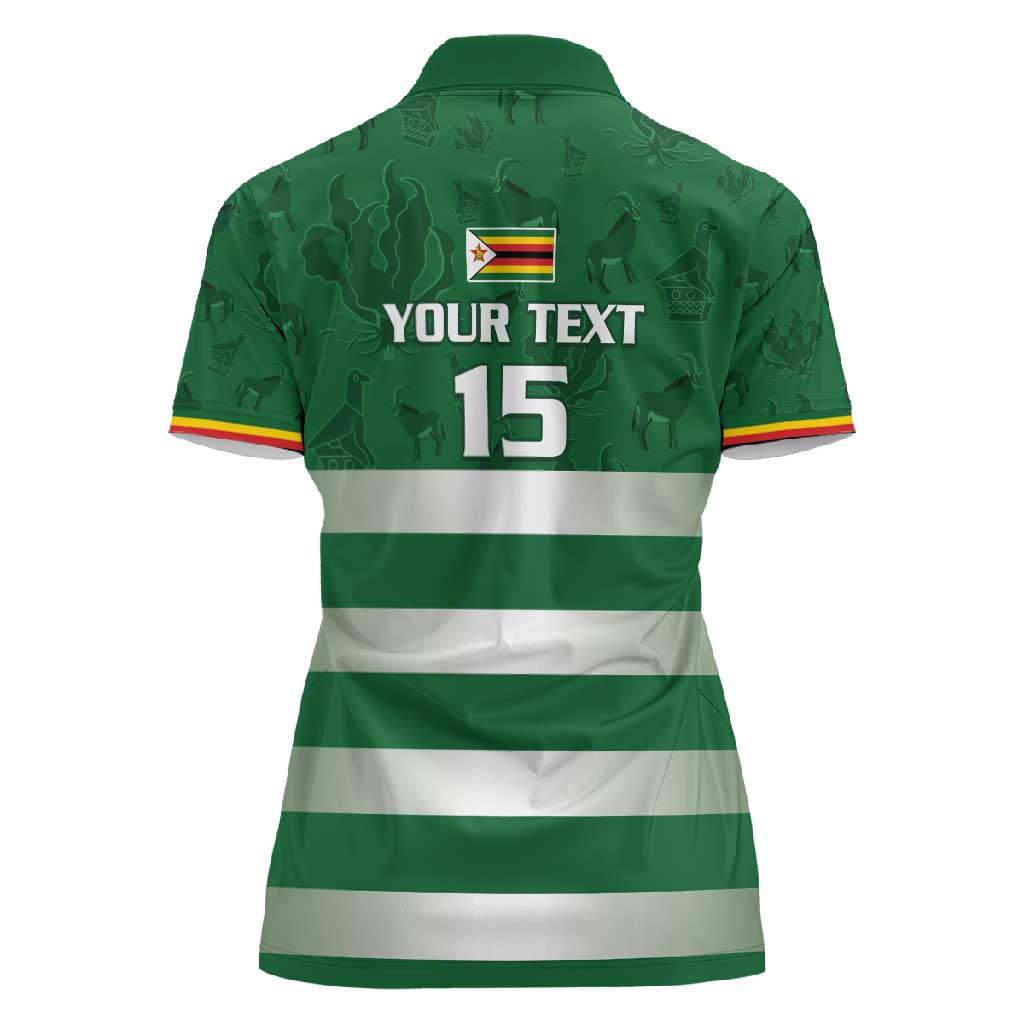 Rugby Zimbabwe Custom Women Polo Shirt Go Champions Sables - African Pride