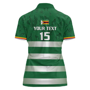 Rugby Zimbabwe Custom Women Polo Shirt Go Champions Sables - African Pride