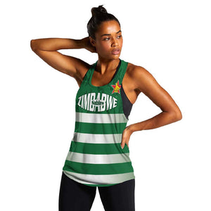 Rugby Zimbabwe Custom Women Racerback Tank Go Champions Sables - African Pride