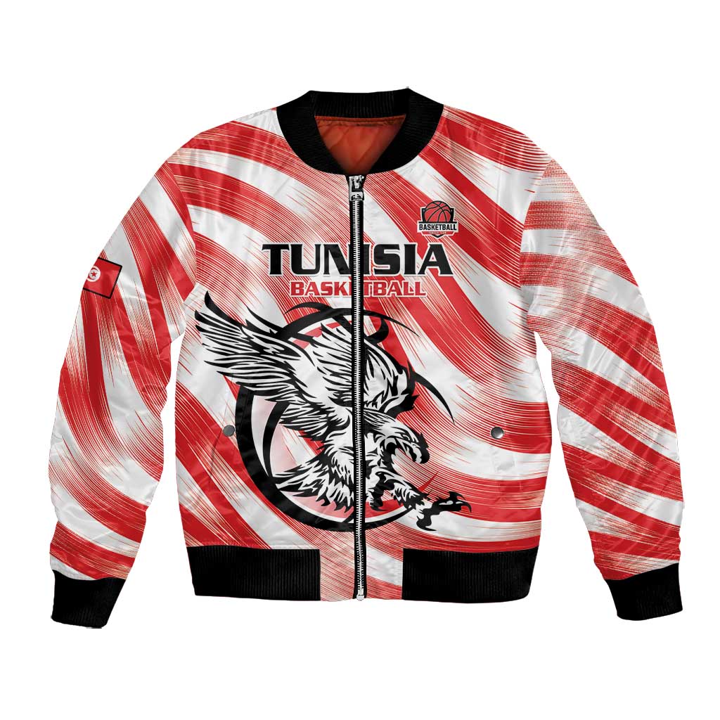Afro Basketball Tunisia Custom Bomber Jacket Go Eagles of Carthage - African Pride